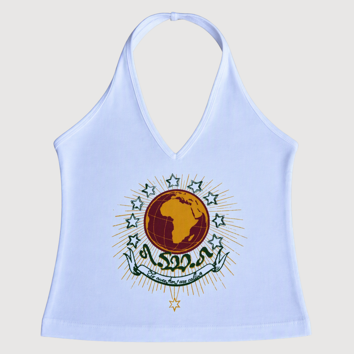WAHENGA Halter Top – White