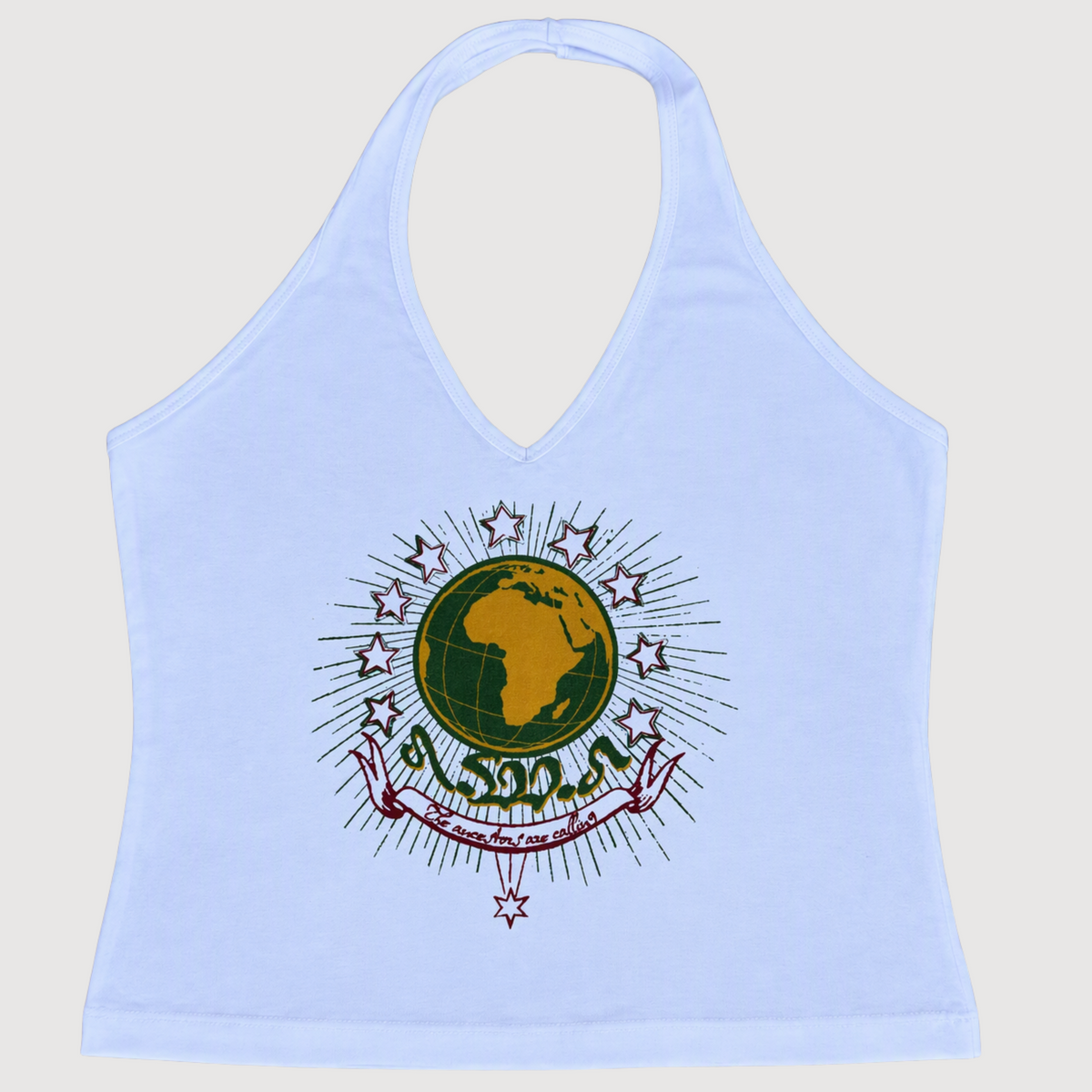 WAHENGA Halter Top – White